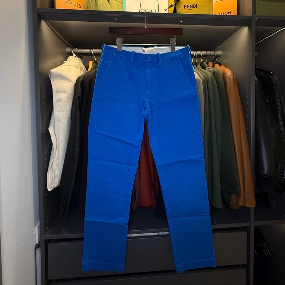 Men’s J. Crew Straight-Ft Chinos in Royal Blue